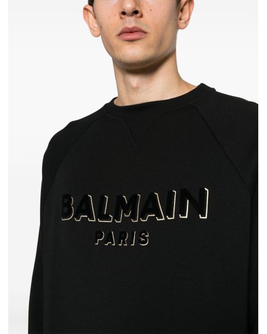 Balmain Black Logo Sweatshirt for men