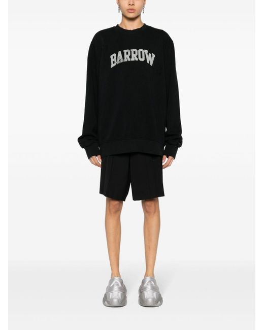 Barrow Black Printed Sweatshirt for men