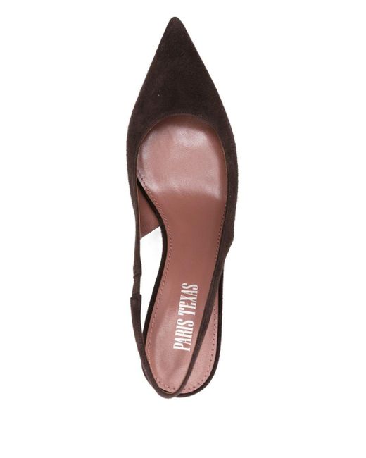 Paris Texas Brown 75Mm Slingback Pointed-Toe Sandals
