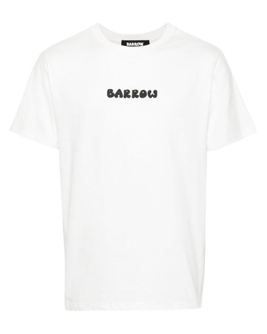 Barrow White Printed T-Shirt for men