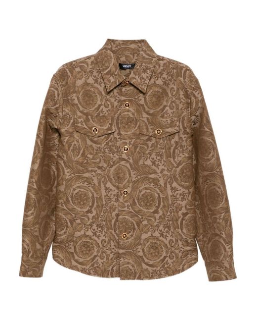 GIACCA STAMPA BAROCCA di Versace in Brown da Uomo