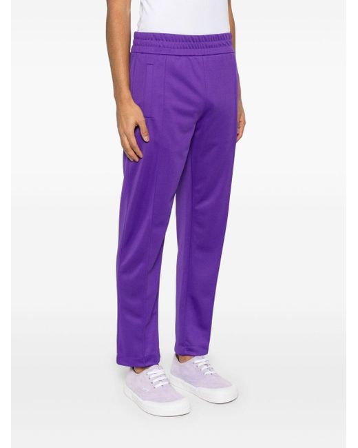 Pantaloni Sportivi Con Logo di Palm Angels in Purple da Uomo