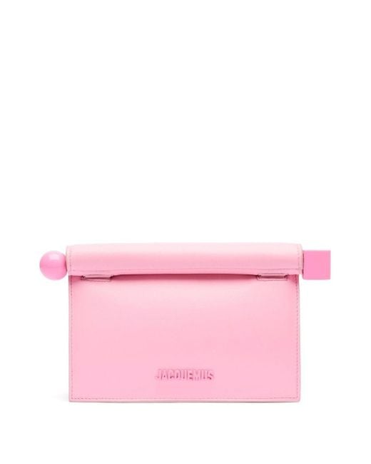 CLUTCH LA POCHETTE ROND CARRÉ PICCOLA di Jacquemus in Pink