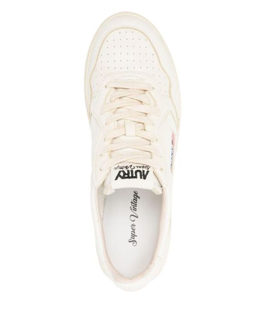 Autry White Sup Vint Low Goat/Mud Shoes for men