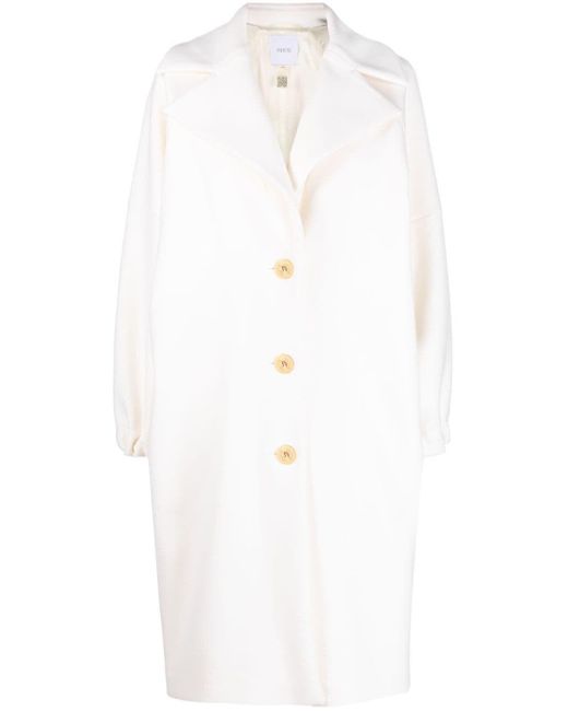 Patou White Wool Blend Coat