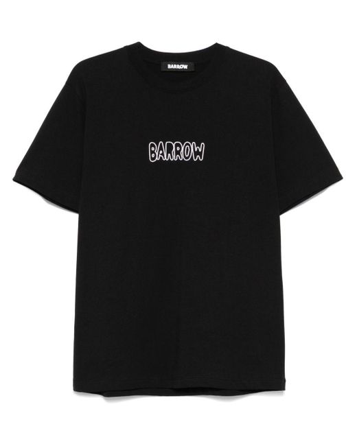 Barrow Black Cotton Jersey T-shirt