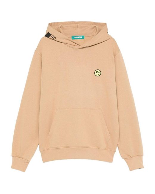 Felpa Logo di Barrow in Natural da Uomo