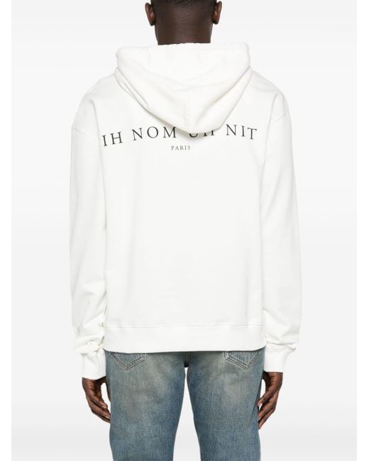 Ih Nom Uh Nit White Printed Sweatshirt for men
