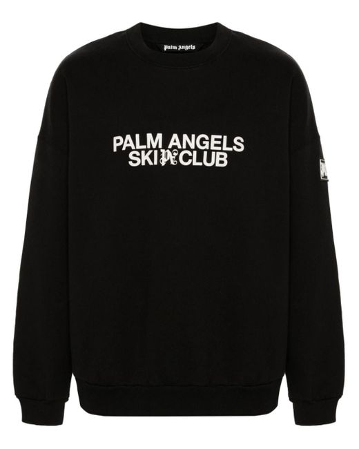 FELPA 'SKI CLUB' di Palm Angels in Black da Uomo