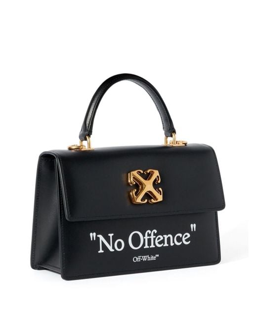 Off-White c/o Virgil Abloh Black Jitney 1.4 Leather Tote Bag