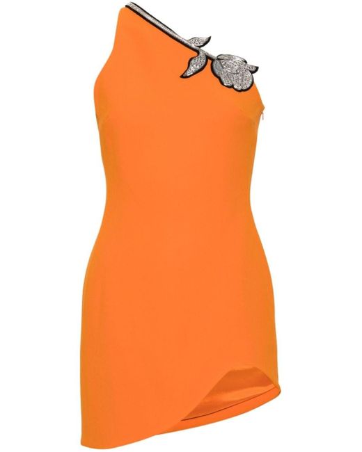 David Koma Orange Asymmetrical Dress