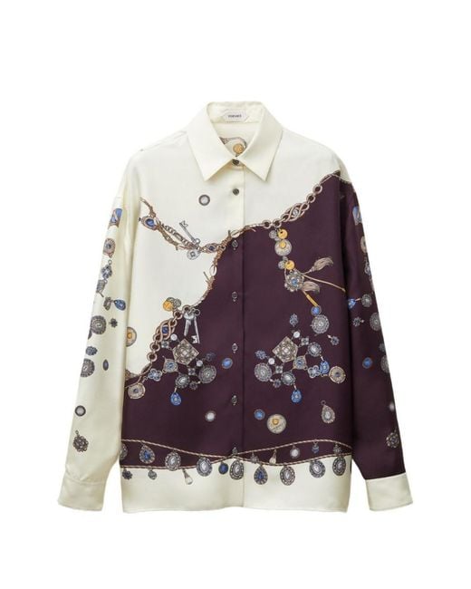 Versace White Regular Printed Shirt
