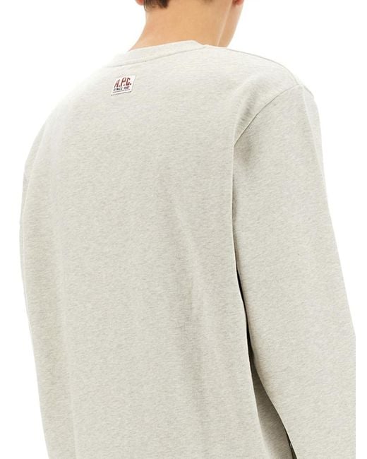 A.P.C. White Solid Sweatshirts for men