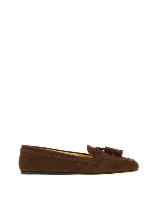 Prada Brown Suede Loafers