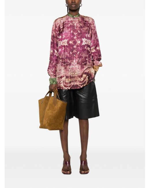 Pierre Louis Mascia Pink Printed Shirt