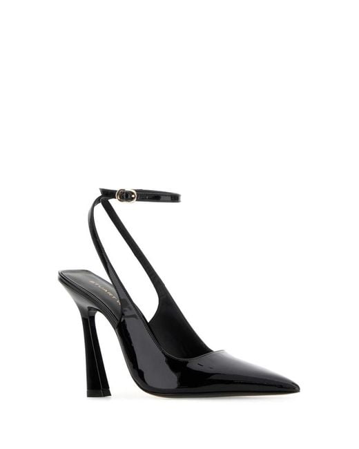 Stuart Weitzman Black Solid Pointed Toe Pumps