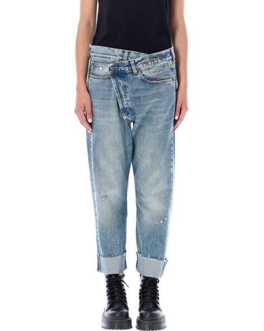 R13 Blue Crossover Jeans