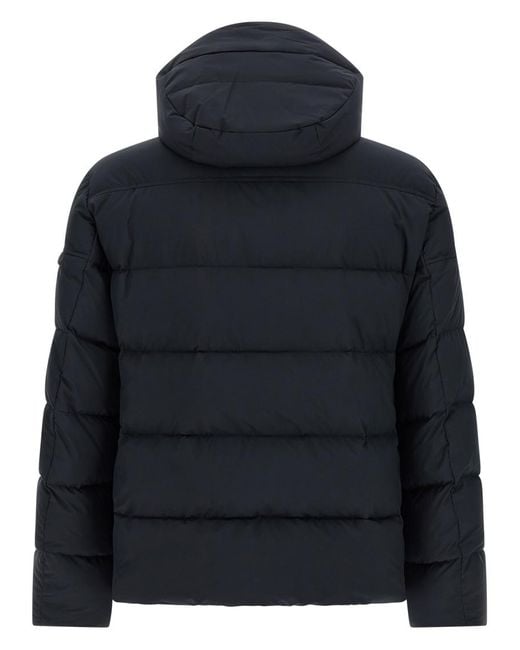 Moorer Black Solid Hood Jacket for men