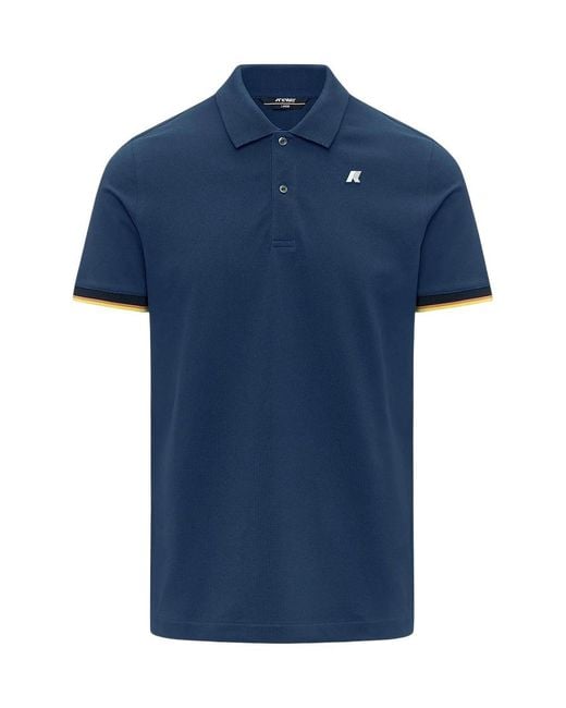 K-Way Blue Regular Polo for men