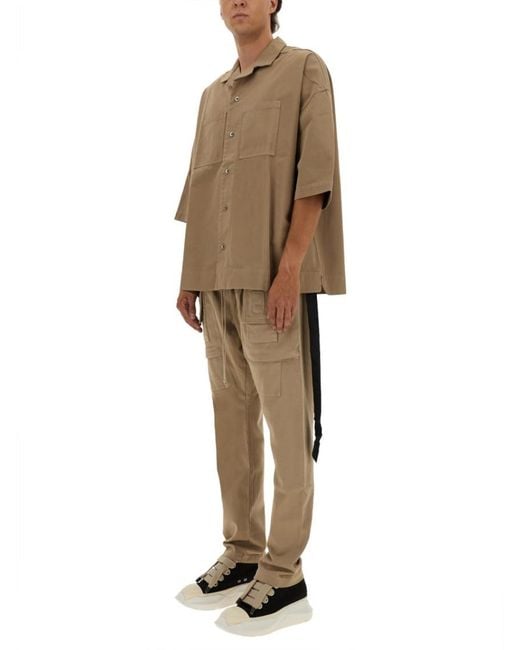 Rick Owens Natural Oversized Solid Shirt for men