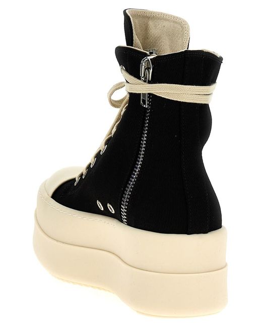 Rick Owens Black Double Bumper Sneakers