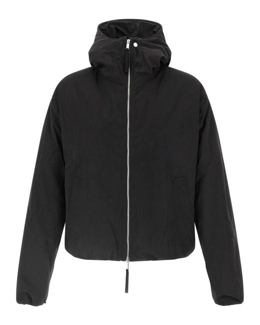 Thom Krom Black Solid Hood Jacket for men