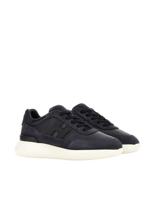 Hogan Blue Solid Sneaker for men