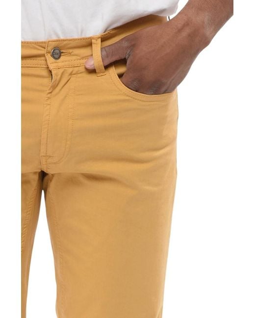 Corneliani Natural Flat Front Pants for men