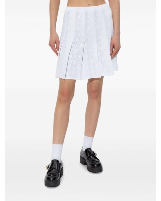 Givenchy White Pleated Skirt