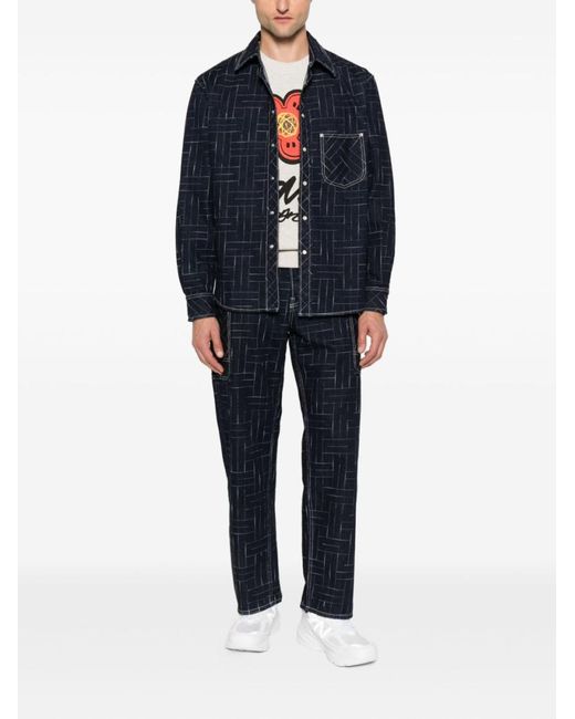 KENZO Gray Crewneck Printed Sweatshirt for men