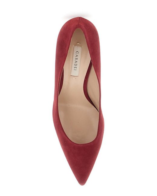 Casadei Red Pointed-Toe Pumps