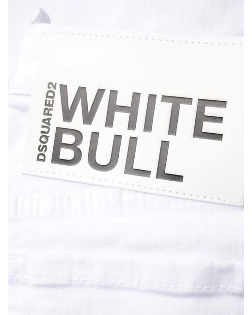 DSquared² White Bull Flared Jeans