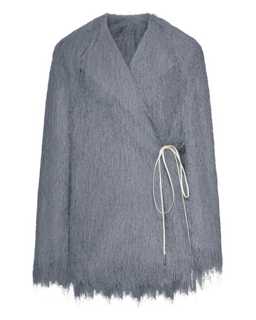 Dries Van Noten Blue Fringed Jacket