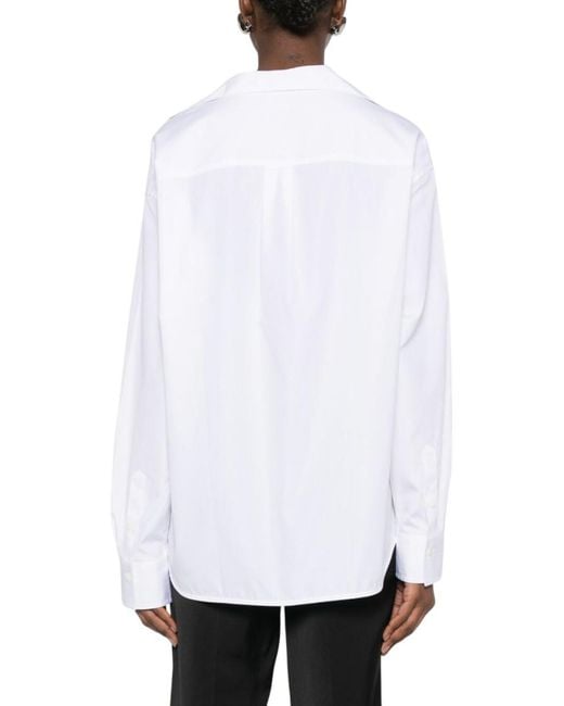 Totême White Relaxed Solid Shirt