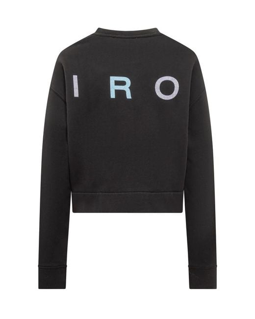IRO Black Solid Crew Neck Sweatshirt