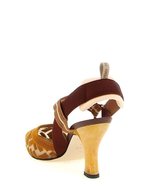 Fendi Brown Slingback Pumps