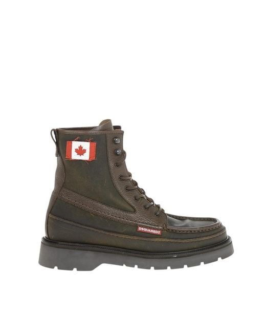 DSquared² Brown Logo Boots for men