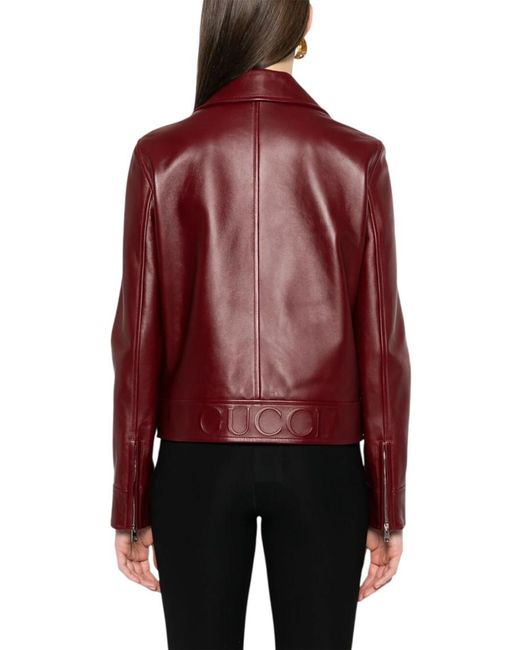 Gucci Red Notched Lapel Jacket