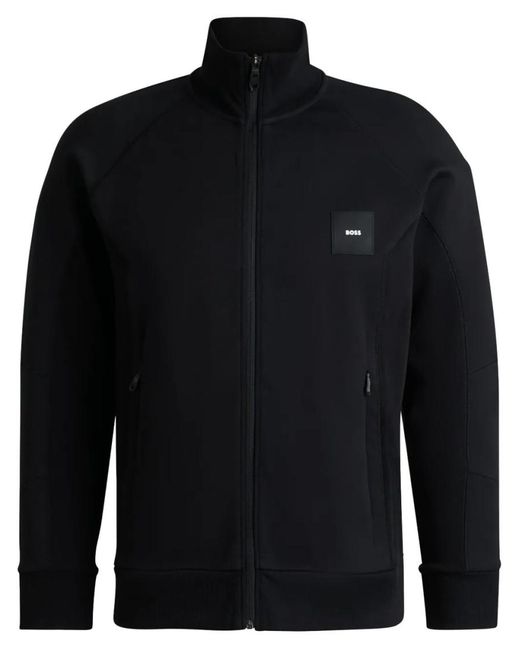 Boss Blue Front Zip Hoodie for men