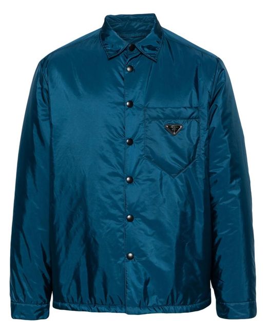 Prada Blue Re-Nylon Shirt for men