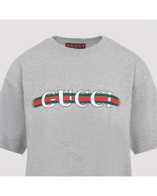 Gucci Blue Logo Cotton T-Shirt