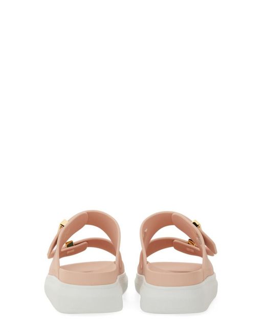 McQueen Pink Solid Hybrid Slides