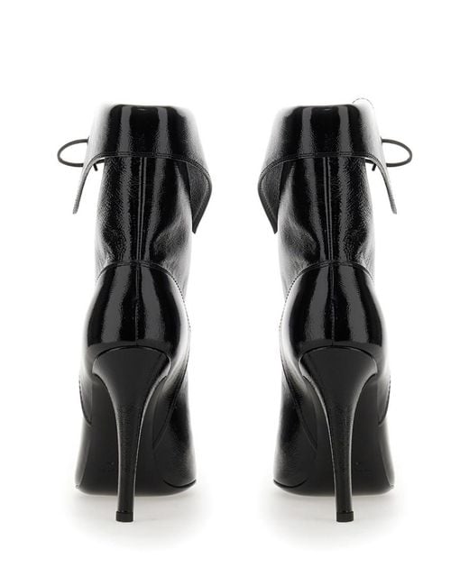 Philippe Model Black Solid Pointed Toe Boots