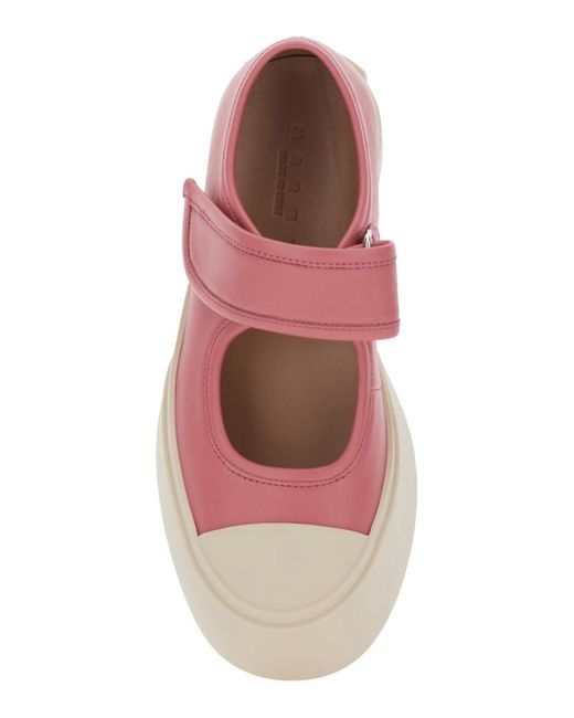 Marni Pink Round Toe Sneakers