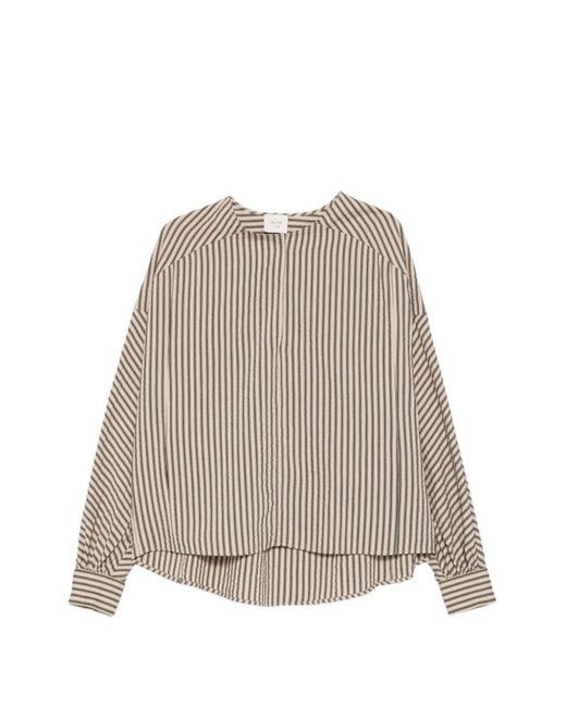 Alysi Natural Regular Stripes Shirt