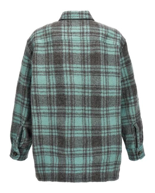 AMI Green Checks Overshirt for men