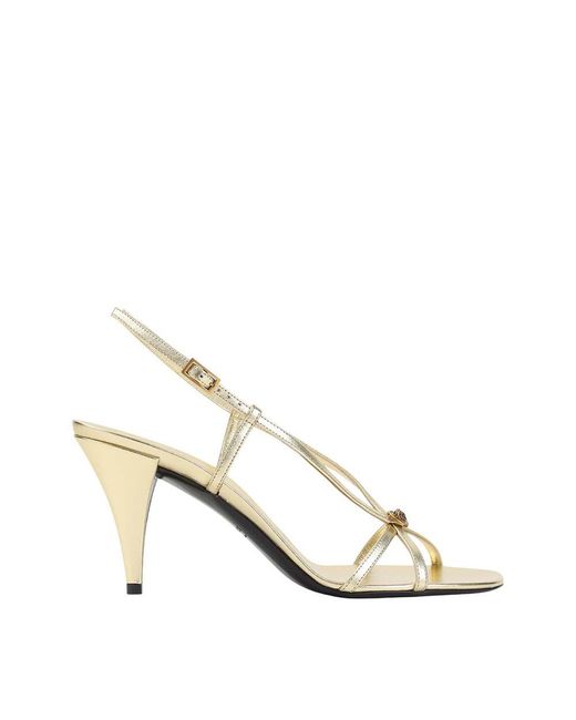 Versace Metallic Slingback Heels