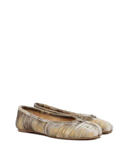 Maison Margiela Brown Tabi Toe Ballet Flats
