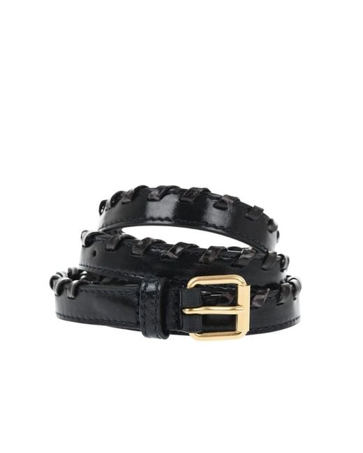 Dries Van Noten White Braided Solid Belt