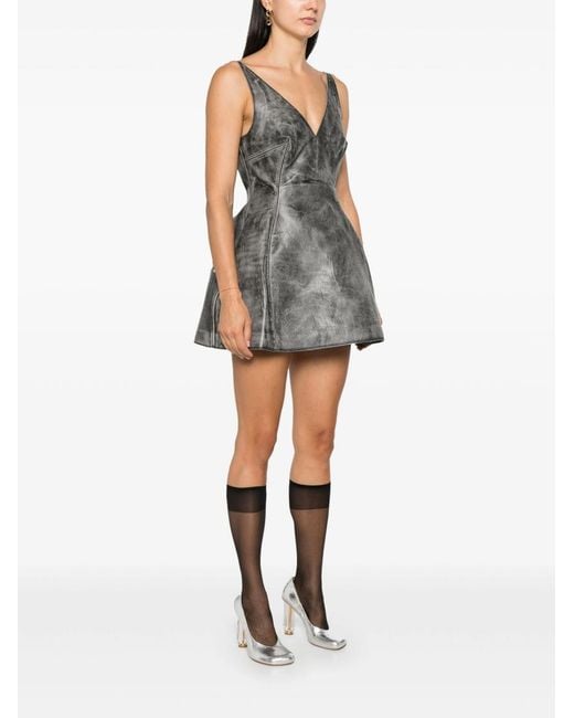 Marni Gray Flared Mini Dress